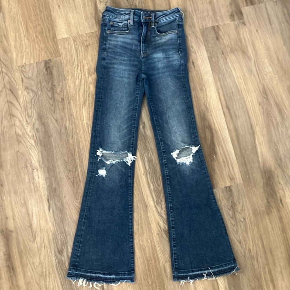 American Eagle flare size 00 super high rise